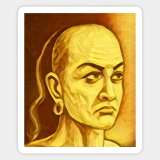 Chanakya Golden Portrait | Chanakya Artwork 8 Magnet